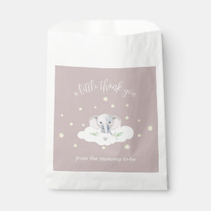 Sachets En Papier Petit Baby shower d'arachide Eléphant rose