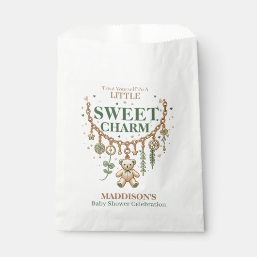 Sachets En Papier Petit Baby shower de charme sucré Favoriser Sac (Devant)