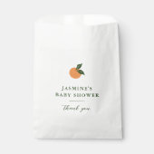 Sachets En Papier Petit Baby shower de Citrus orange Cutie (Devant)