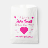 Sachets En Papier Petit Baby shower de coeur (Devant)