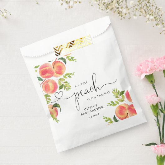 Sachets En Papier Petit baby shower de pêche doux (Scellé)