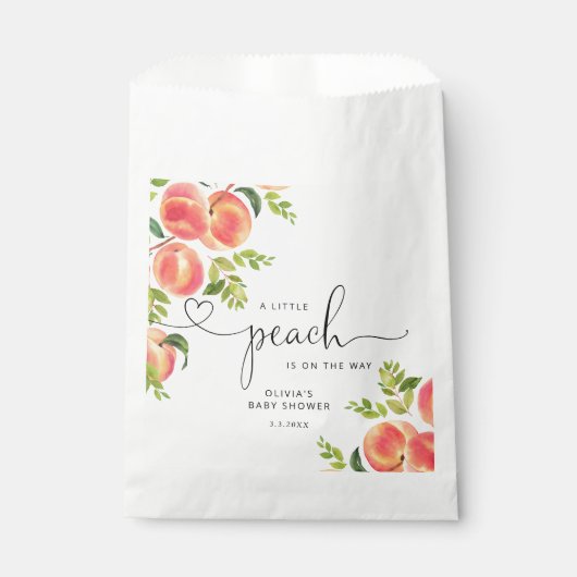 Sachets En Papier Petit baby shower de pêche doux (Devant)