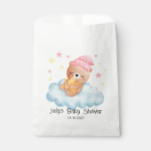 Sachets En Papier Petit Baby shower d'ours rose (Devant)