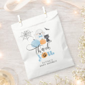 Sachets En Papier Petit baby shower éffrayant bleu Boo merci (Coupé)