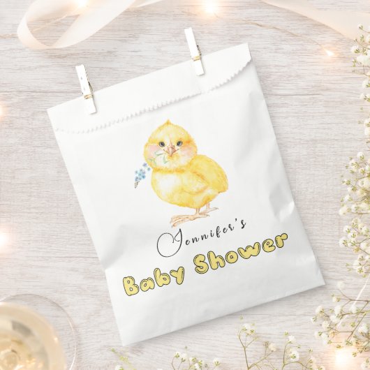 Sachets En Papier Petit Baby shower en brique (Coupé)