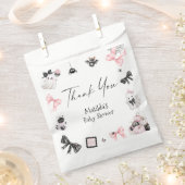 Sachets En Papier Petit Baby shower fille d'Halloween Boo (Coupé)