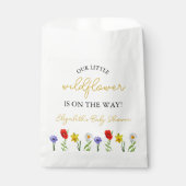 Sachets En Papier Petit Baby shower Fleur sauvage (Devant)
