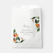 Sachets En Papier petit baby shower fleuri (Devant)