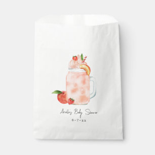 Sachets En Papier Petit Baby shower Fruit Smoothie Fille Peach