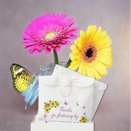 Sachets En Papier Petit Baby shower papillon