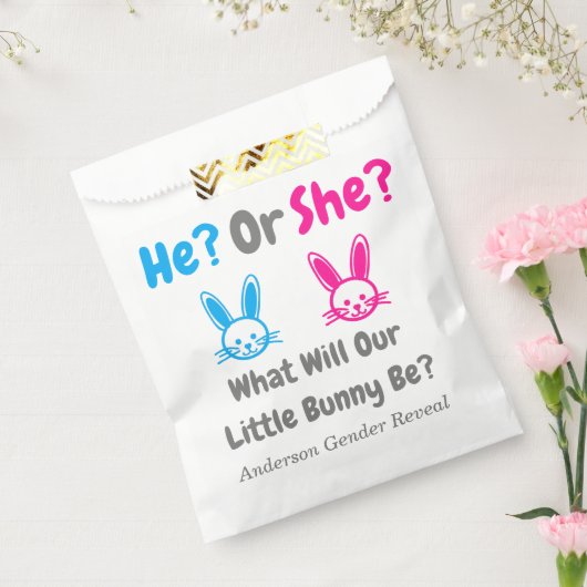 Sachets En Papier Petit Bunny Gender Reveal (Scellé)