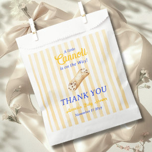 Sachets En Papier Petit Cannoli Baby Shower Jaune Bleu Italien