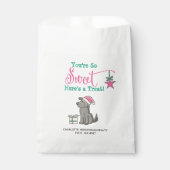 Sachets En Papier Petit Chien de Noël Voici un doux gâteau (Devant)