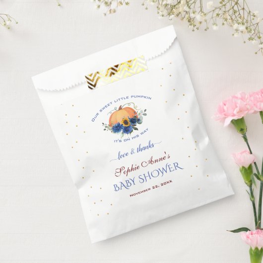 Sachets En Papier Petit Citrouille Baby shower Thanksgiving (Scellé)