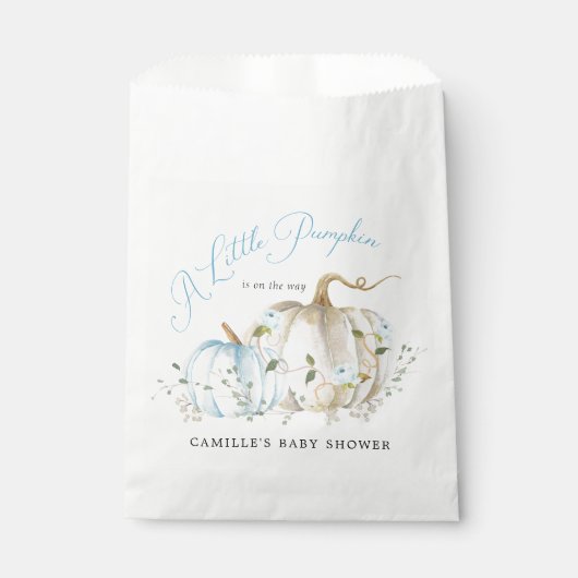 Sachets En Papier Petit Citrouille Fall Boy Baby shower (Devant)