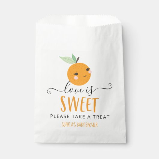 Sachets En Papier Petit Cutie Citrus Love is Sweet Faveurs Sac (Devant)