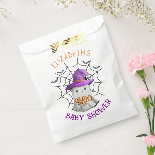 Sachets En Papier Petit fantôme mignon et baby shower BOO spiderweb (Scellé)
