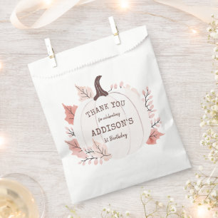 Sachets En Papier Petit Merci Citrouille d'anniversaire
