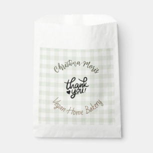 Sachets En Papier Petit modèle de remerciement de boulangerie végane