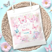 Sachets En Papier Petit Papillon rose florale Fille d'été Anniversai