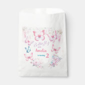 Sachets En Papier Petit Papillon rose florale Fille d'été Anniversai (Devant)