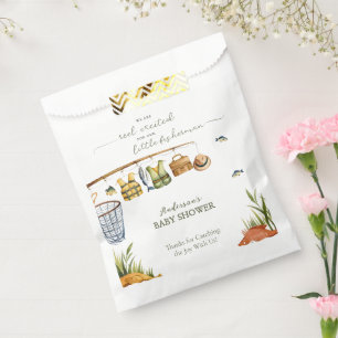 Sachets En Papier Petit Pêcheur Tout Excité Baby Shower Rustique 