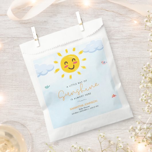 Sachets En Papier Petit rayon de soleil du Baby shower (Coupé)