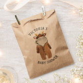 Sachets En Papier Petit Reindeer Baby shower d'hiver de Noël (Coupé)