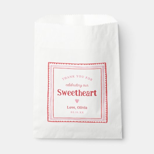 Sachets En Papier Petite amour Valentine Anniversaire Favoriser (Devant)