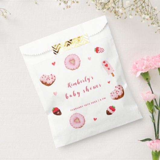 Sachets En Papier Petite amoureuse Donuts Valentines Baby shower (Scellé)