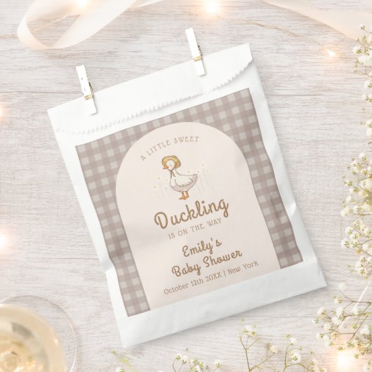 Sachets En Papier Petite ferme En vichy Baby shower (Coupé)