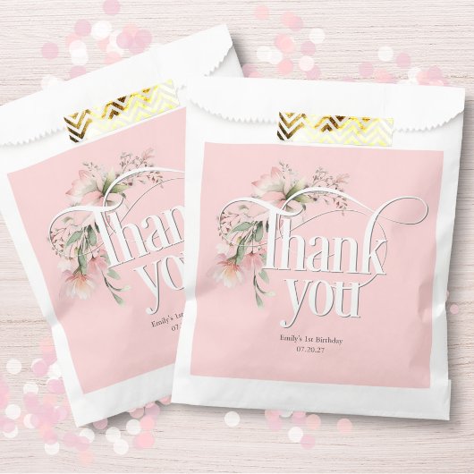 Sachets En Papier Petite Miss Onederful Baby Girl 1er anniversaire