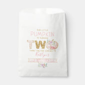 Sachets En Papier Petites filles Citrouilles 2e anniversaire (Devant)