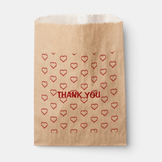 Sachets En Papier petits coeurs  (Devant)