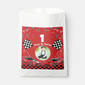 Sachets En Papier Photo de 1er anniversaire Fast One voiture de cour