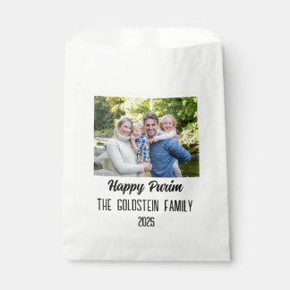 Sachets En Papier Photo de famille en costume pour Pourim avec nom d