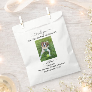Sachets En Papier Photo de mon chien chat Mariage Remerciements à me