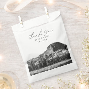 Sachets En Papier Photo Mariage Yellowstone noir & blanc