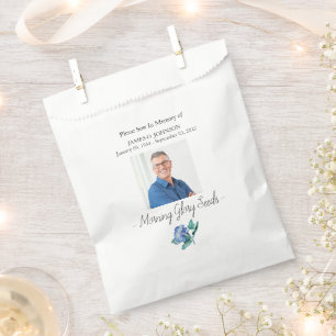 Sachets En Papier Photo Memorial Morning Glory Seed Funeral