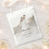 Sachets En Papier Photo moderne avec Mariage superposé (Coupé)