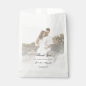 Sachets En Papier Photo moderne avec Mariage superposé (Devant)