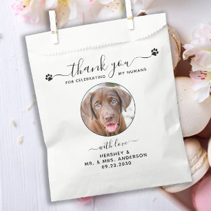 Sachets En Papier Photo moderne Sac Doggie Merci Faveurs de mariage