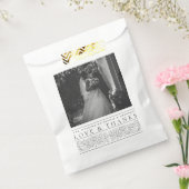 Sachets En Papier Photo officielle Feuille noir blanc Mariage (Scellé)