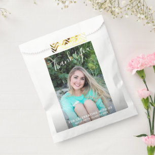 Sachets En Papier Photo simple noir et blanc Graduation moderne