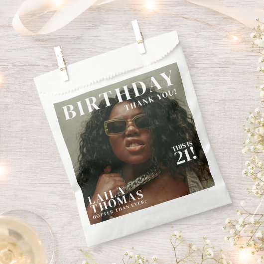 Sachets En Papier Photos personnalisées Couverture du magazine de fê (Coupé)