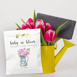 Sachets En Papier Pichet aquarelle de fleurs - bébé en fleurs 