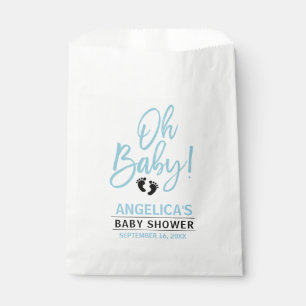Sachets En Papier Pieds modernes de bébé de garçon de baby shower