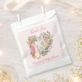 Sachets En Papier Pierre le lapin rose Floral Baby shower fille (Coupé)