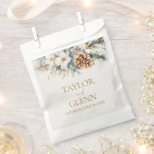 Sachets En Papier Pine d'hiver Fleur Floral Jardin Mariage (Coupé)