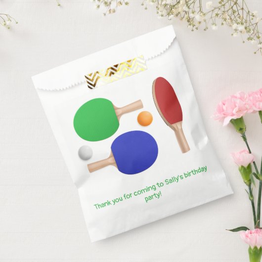 Sachets En Papier Ping Pong Table Tennis Anniversaire (Scellé)